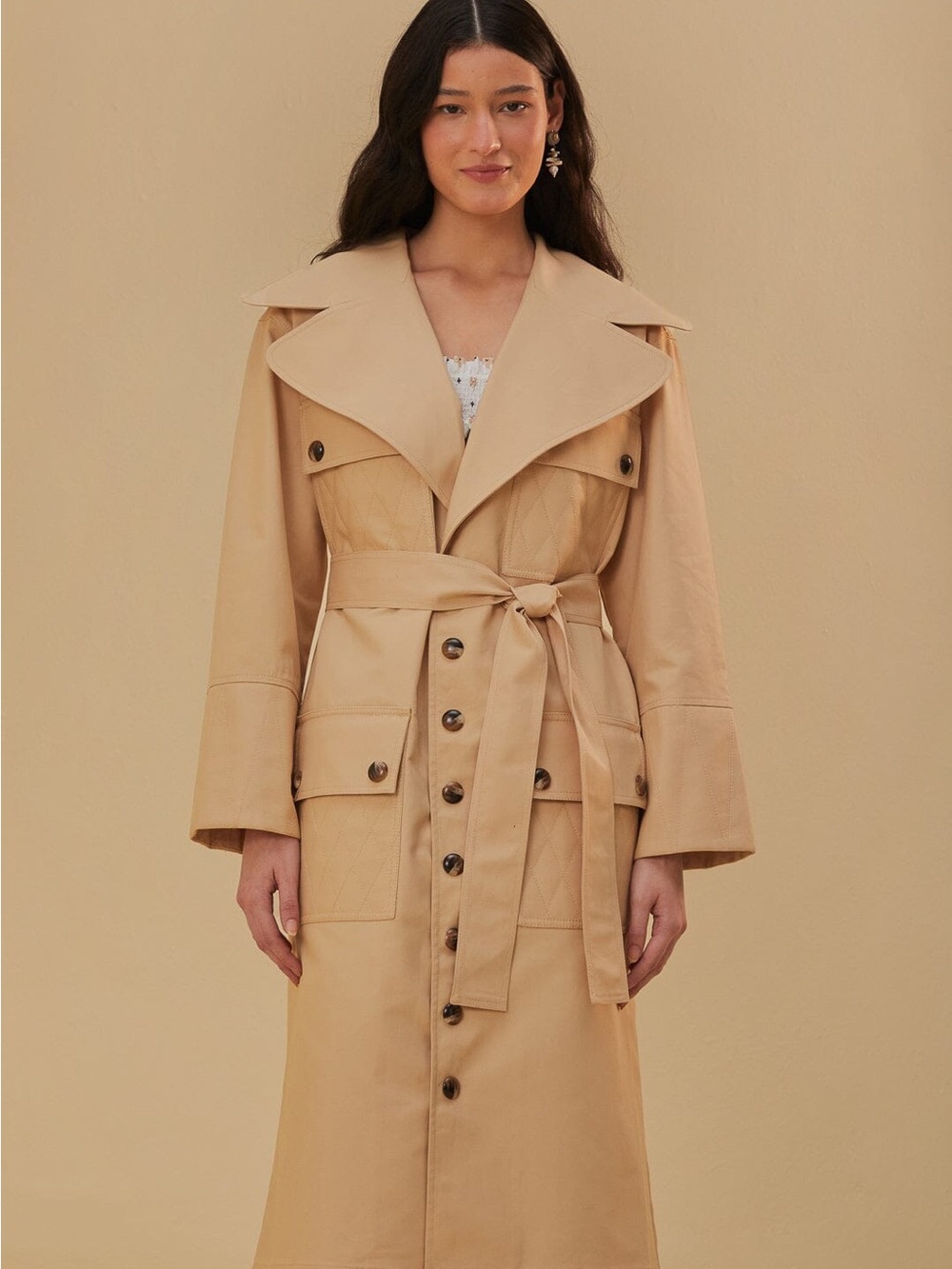 NWT Farm Rio Timeless Trench Coat